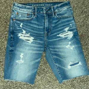 American Eagle Distressed with Patches, Barely Worn
